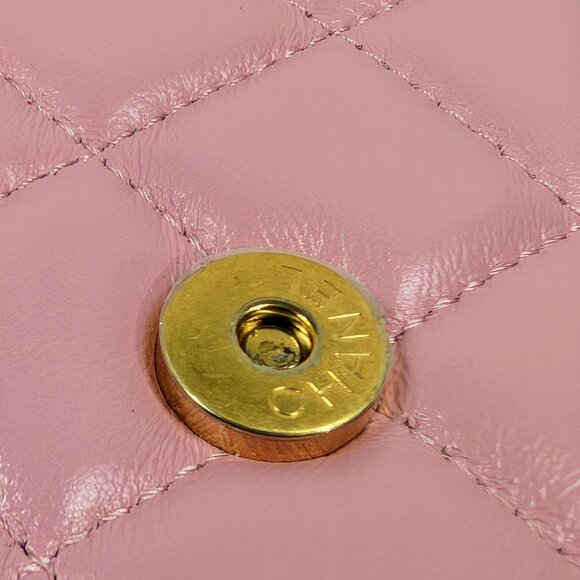 Chanel Classic Pink Wallet on Chain (WOC) Quilted Lambskin with Tonal Chain - Picture 5 of 14